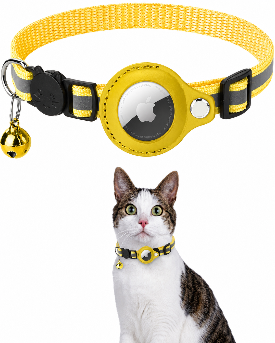 Reflective GPS Tracker Collar for Cats with Safety Buckle | Sansoti