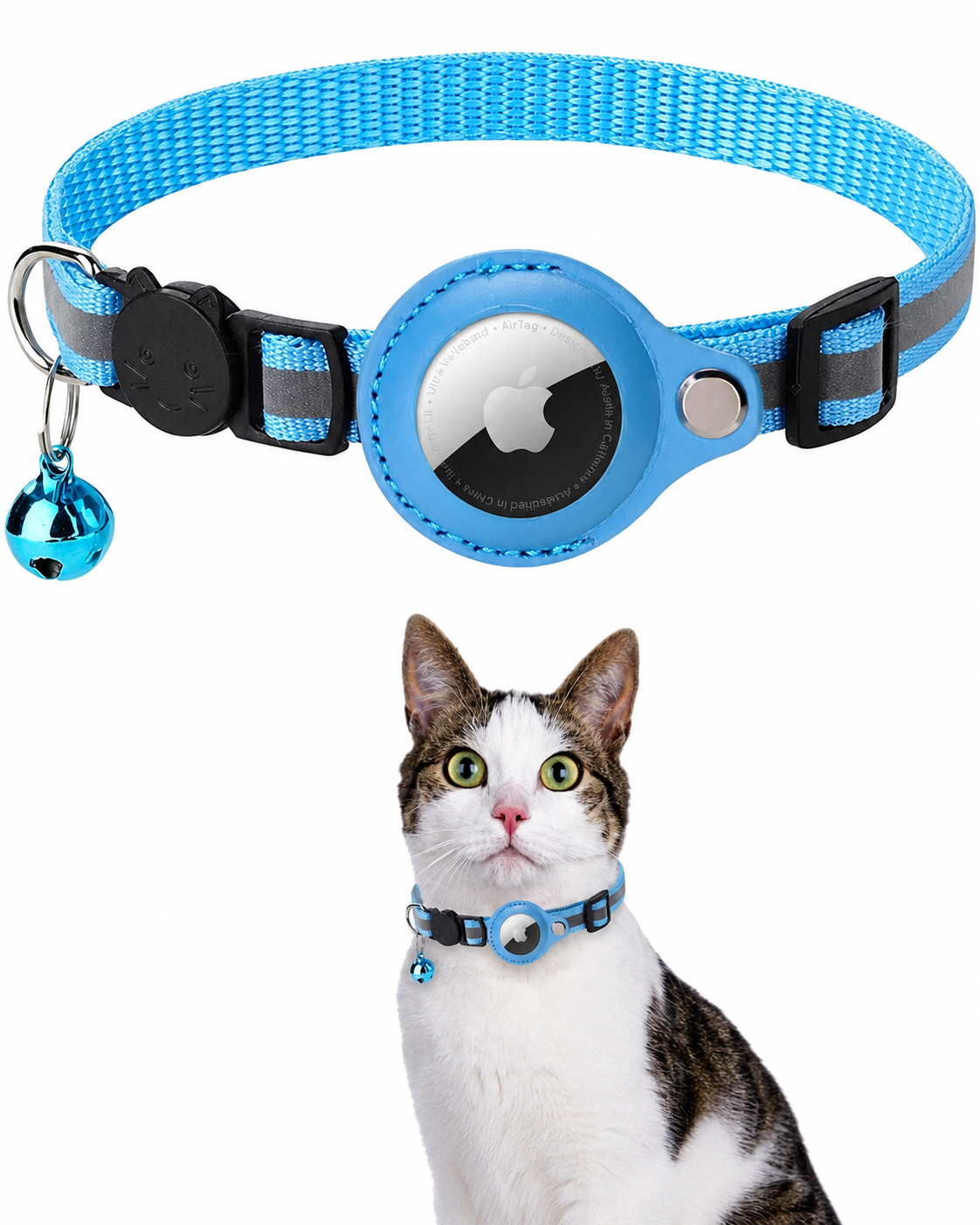 Reflective GPS Tracker Collar for Cats with Safety Buckle | Sansoti