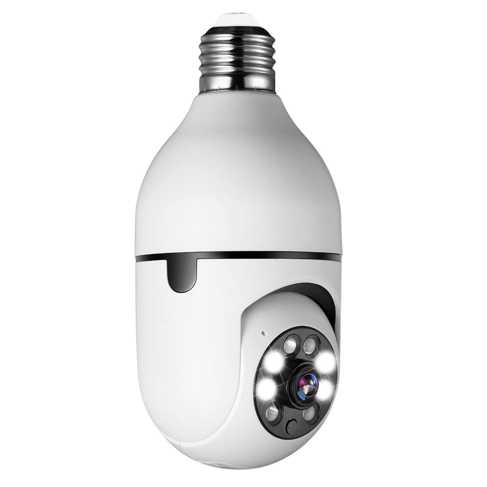 Beveiligingscamera Ledlamp met 360° Panorama Nachtzicht WiFi Bewaking Smart Home Draadloos Binnen Beveiliging | Sansoti