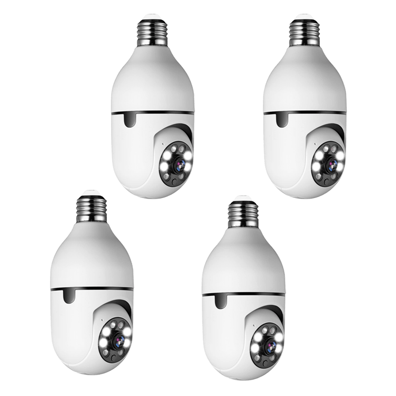 Beveiligingscamera Ledlamp met 360° Panorama Nachtzicht WiFi Bewaking Smart Home Draadloos Binnen Beveiliging | Sansoti