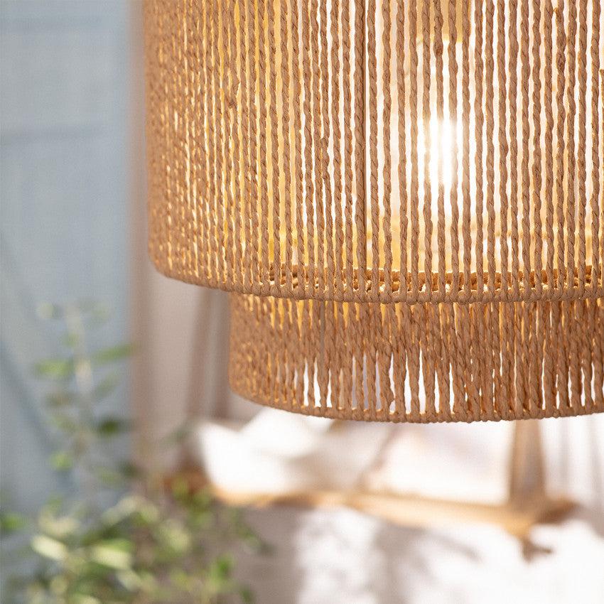Rotan Hanglamp Ø 40cm Gevlochten Raffia E27 Natuurlijk Design | Sansoti