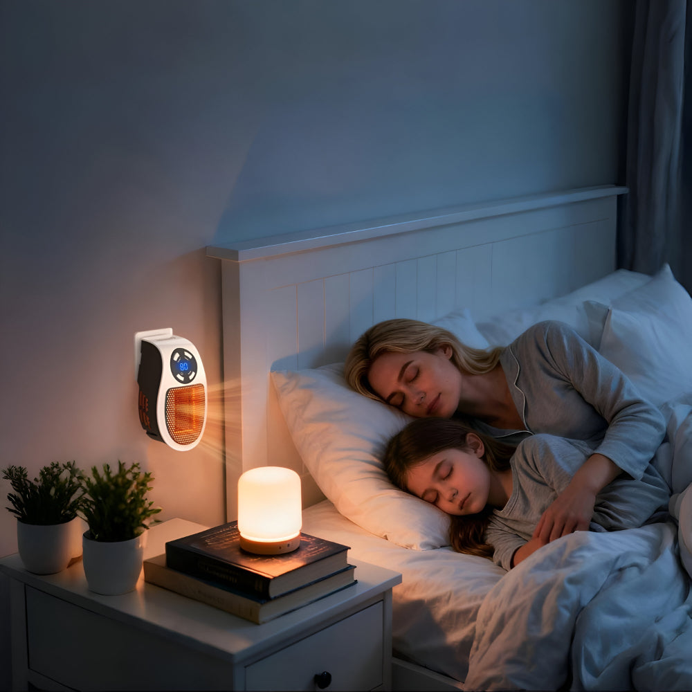 Mini Keramische Kachel voor Stopcontact 350W Snelverwarming Timer LED Ruimteverwarmer Energiezuinig Compact | Sansoti