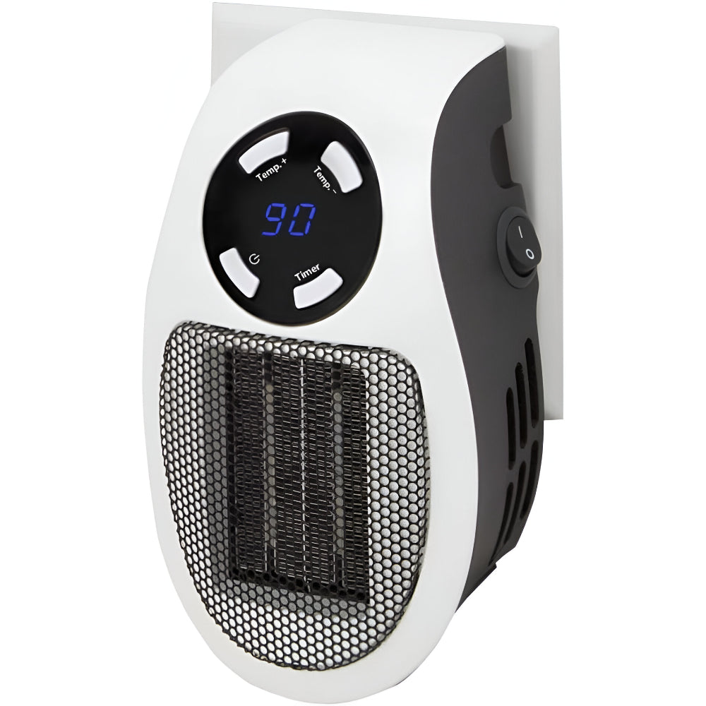 Mini Keramische Kachel voor Stopcontact 350W Snelverwarming Timer LED Ruimteverwarmer Energiezuinig Compact | Sansoti