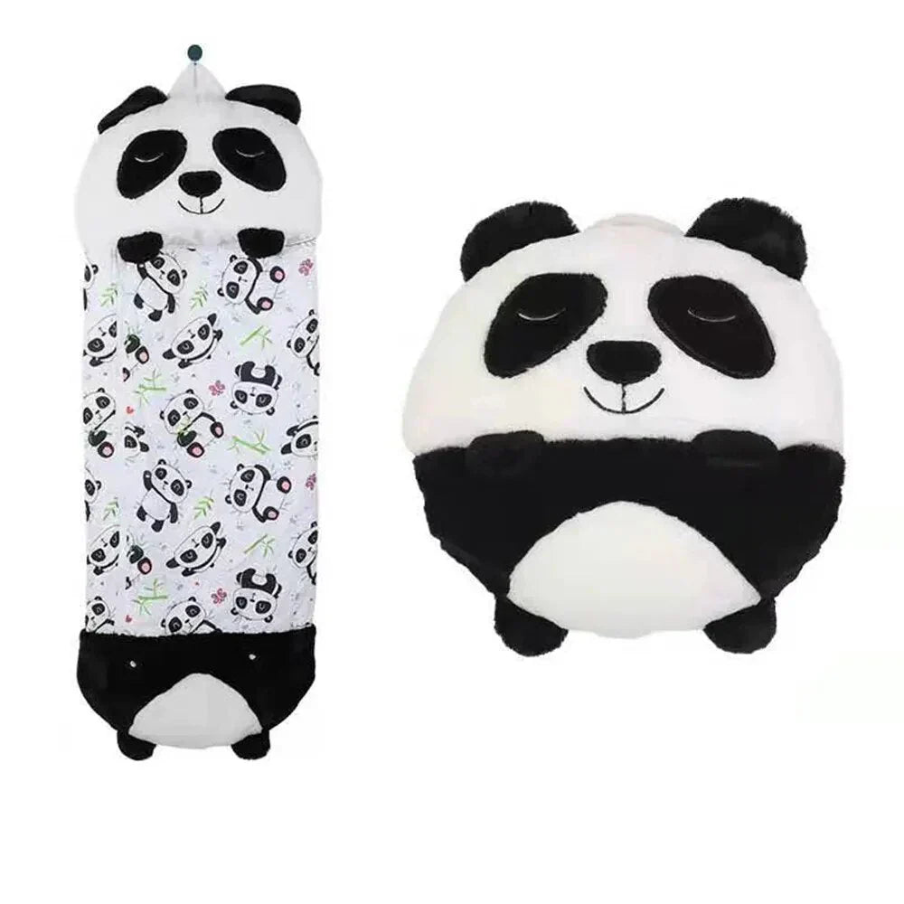 Pluche Knuffel Slaapzak 2-in-1 voor Kinderen Reizen Logeren Polyester 135-180cm Dierenmotieven Kamperen | Sansoti