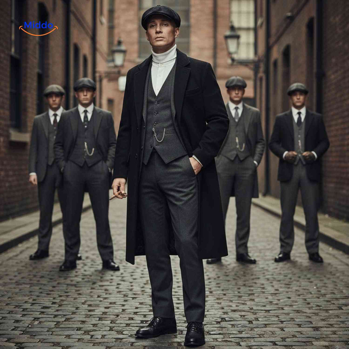 Lange Overjas Herenmantel 100% Wol Gevoerd Zwart Grijs Winterjas Klassieke Snit Stijlvolle Herenkledij | Sansoti