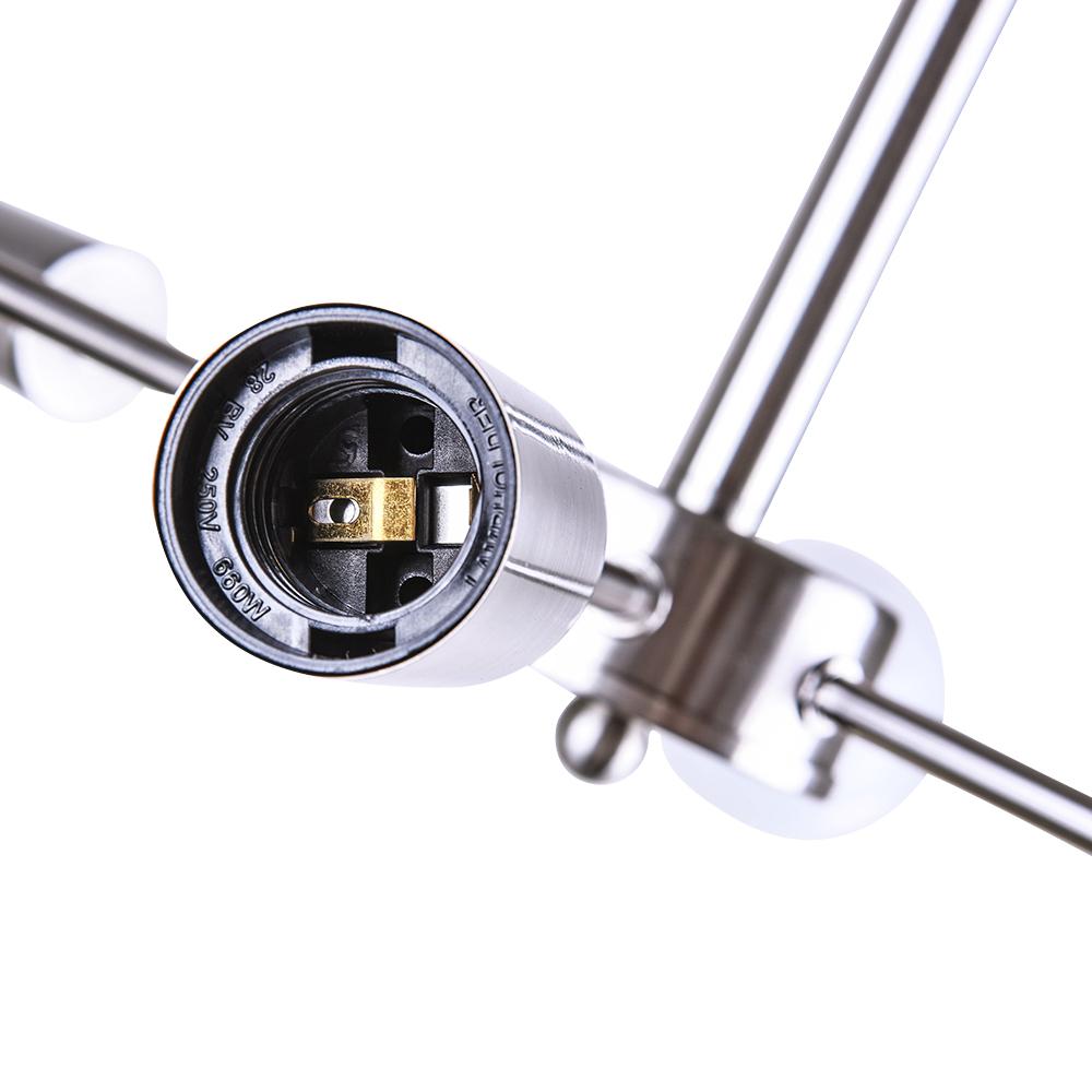 Moderne Sputnik Deckenleuchte mit 8 Armen in Schwarz, Messing, Chrom oder Nickel – Semi Flush Design 60 cm | Restfield