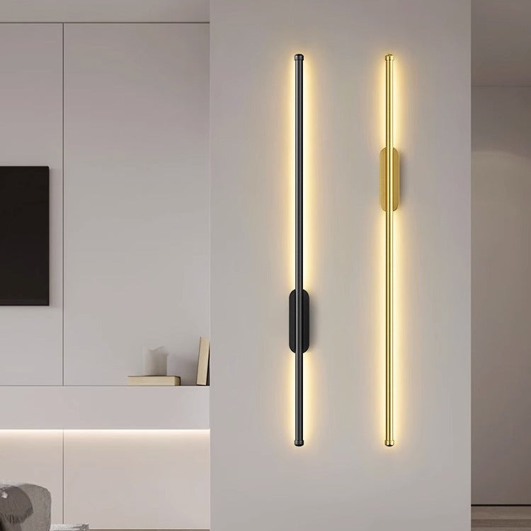 LED wandlamp aluminium 3000K zwart goud wandverlichting modern interieur gang woonkamer slaapkamer design verlichting | Sansoti