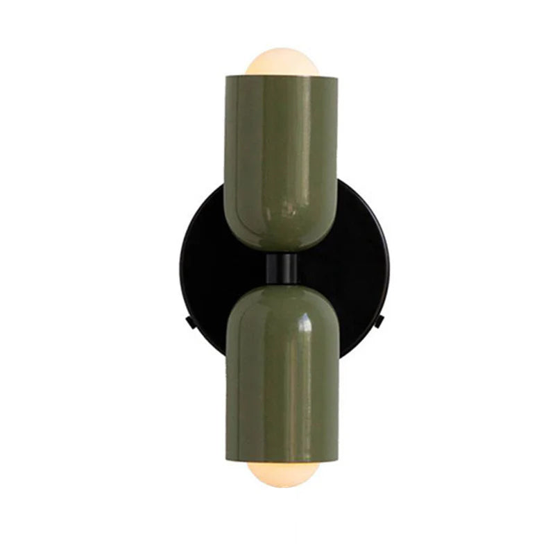 Louvel Wandleuchte Glas Doppellichtpunkt Grün Wandbeleuchtung Wohnzimmer Schlafzimmer modernes Design Up Down Beleuchtung kompakt 12 cm | Restfield