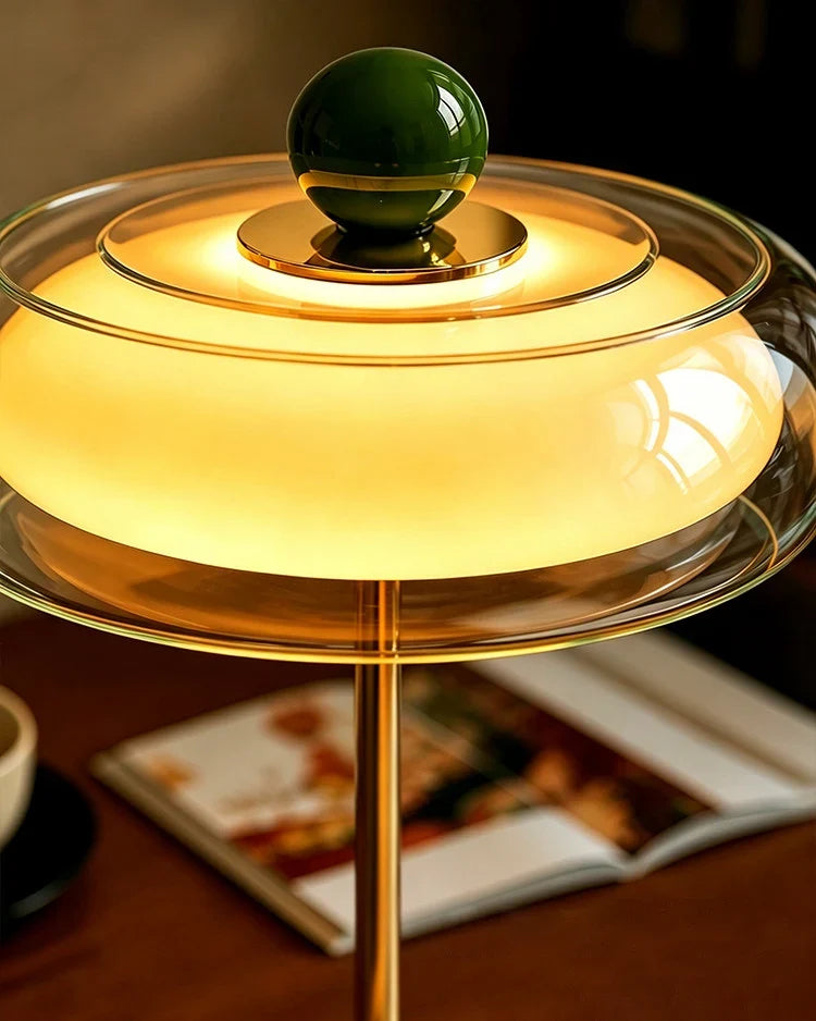 Rechargeable Glass Table Lamp with Dimming Function – Retro Design in 6 Colors – USB-C – 3 Color Temperatures | Sansoti