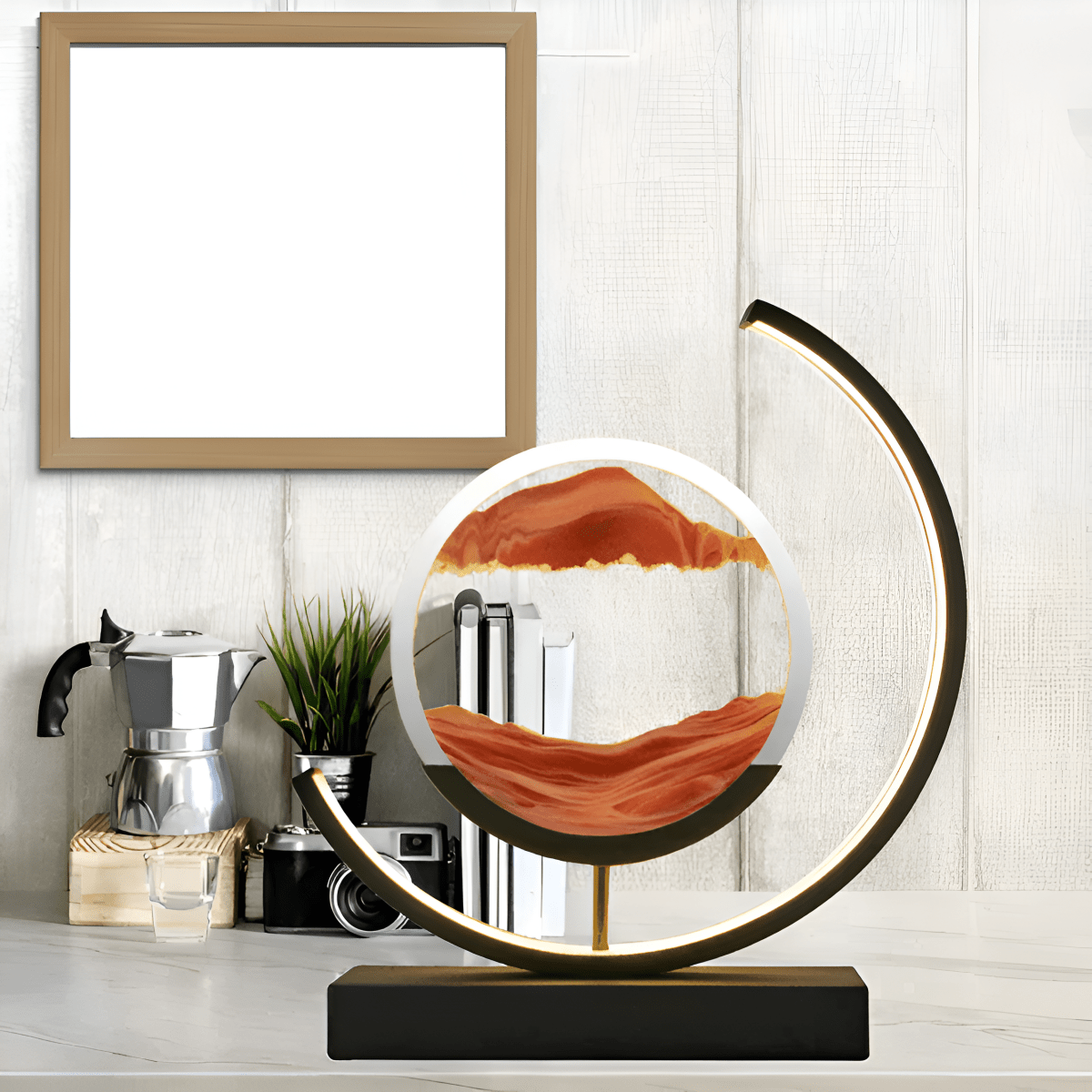 Restfield | LED-Sandlampe mit Fernbedienung & dimmbarem Licht – Beruhigende Design-Tischleuchte