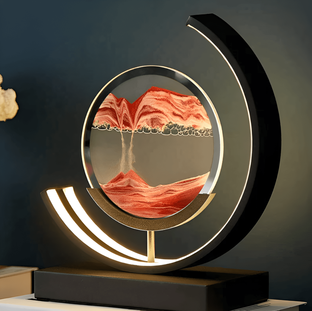 Restfield | LED-Sandlampe mit Fernbedienung & dimmbarem Licht – Beruhigende Design-Tischleuchte