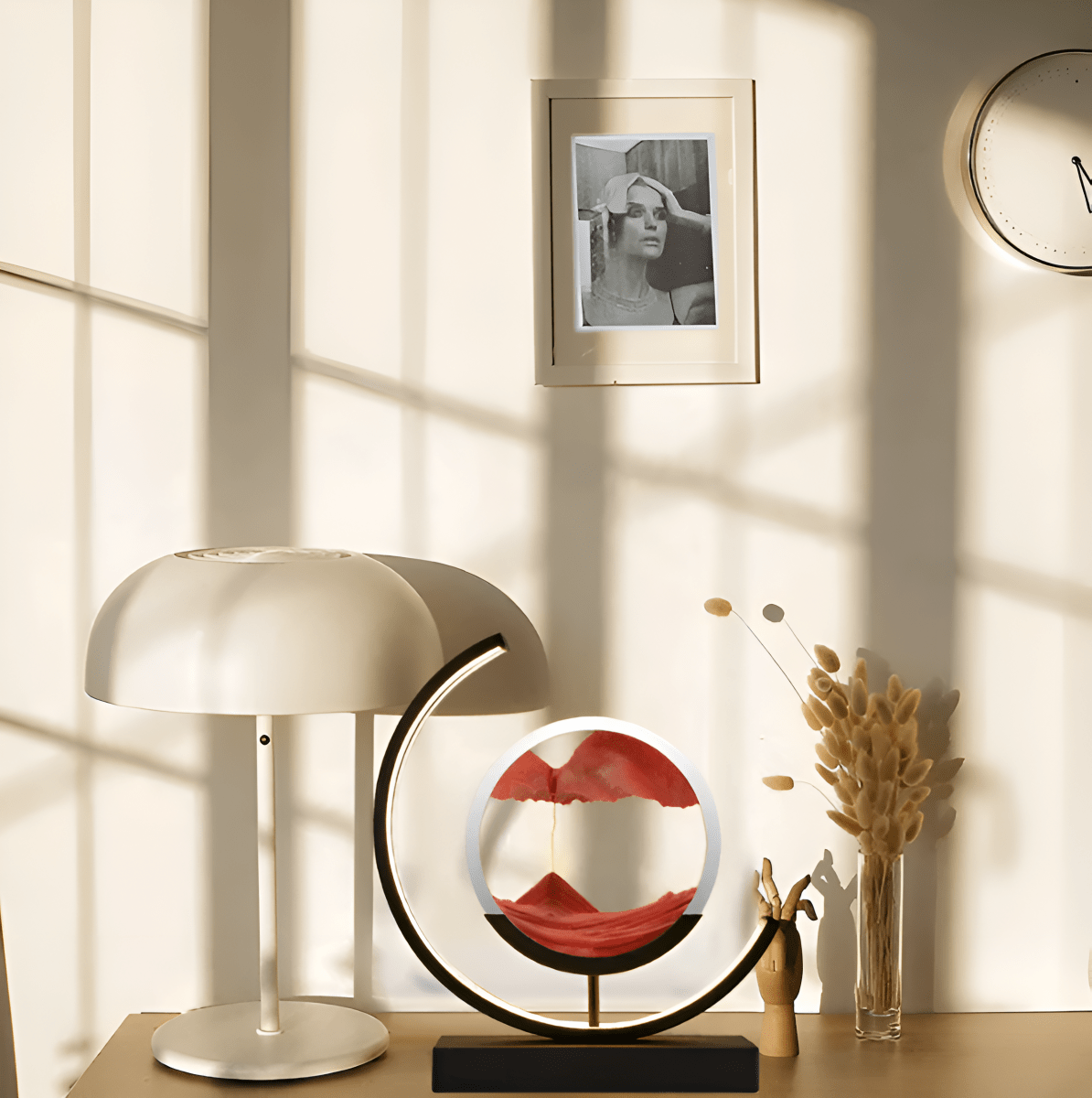 Restfield | LED-Sandlampe mit Fernbedienung & dimmbarem Licht – Beruhigende Design-Tischleuchte