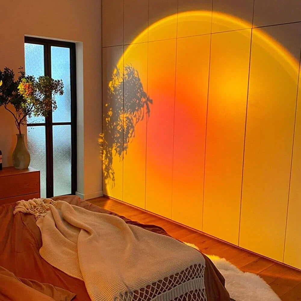 LED Sunset Lamp met 16 Kleurmodi en 360° Draaibare Kop voor Sfeerverlichting | Sansoti