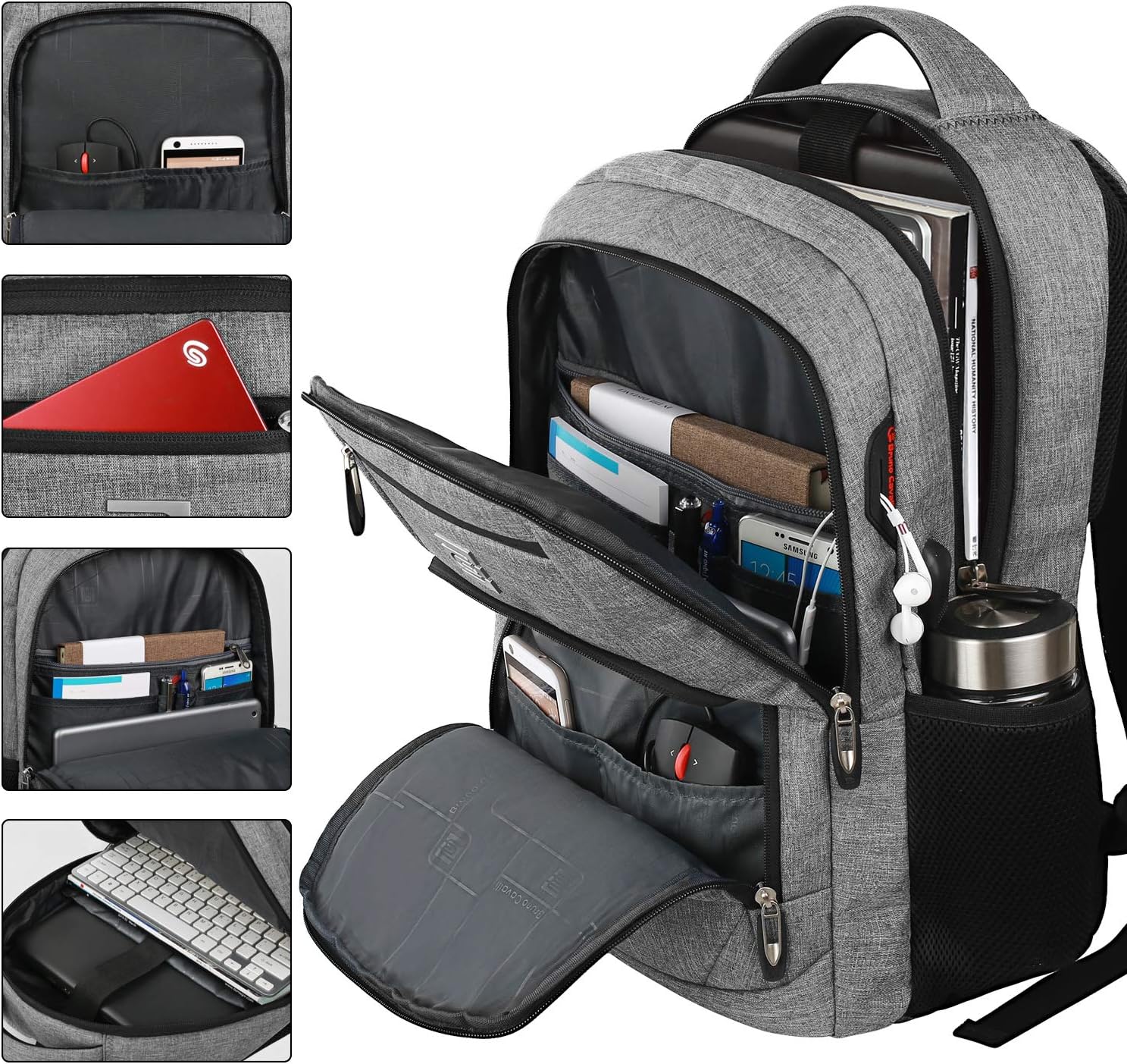 Premium Laptop Rugzak met USB-Oplaadpoort & Diefstalbeveiliging 15,6 inch – Waterafstotend & Ergonomisch | Sansoti