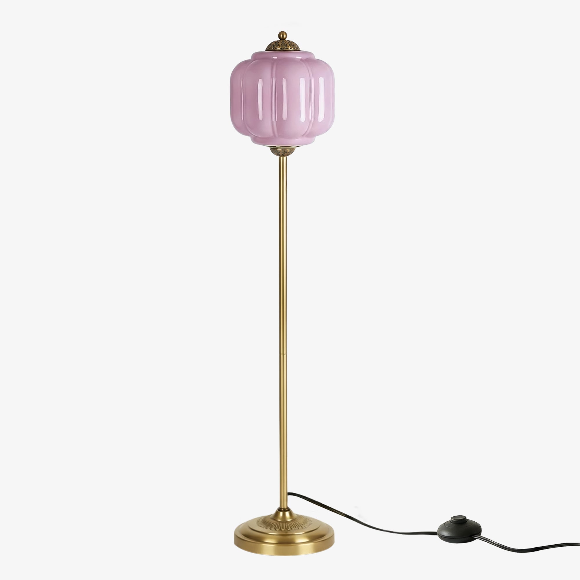 Decoratieve Glazen Pompoen Vloerlamp Retro Organische Stijl Woonkamer Staande Lamp | Sansoti