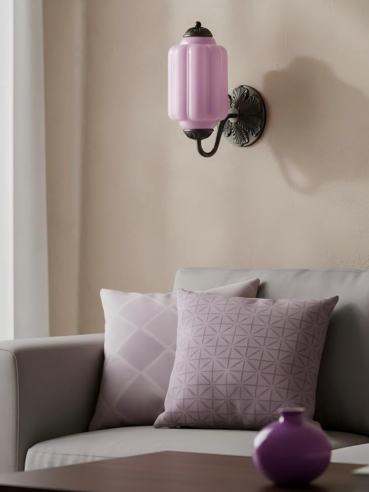 Melkglazen Wandlamp Eloise voor Hal en Slaapkamer | Vintage Wandverlichting met Melkwit Glas | Sansoti