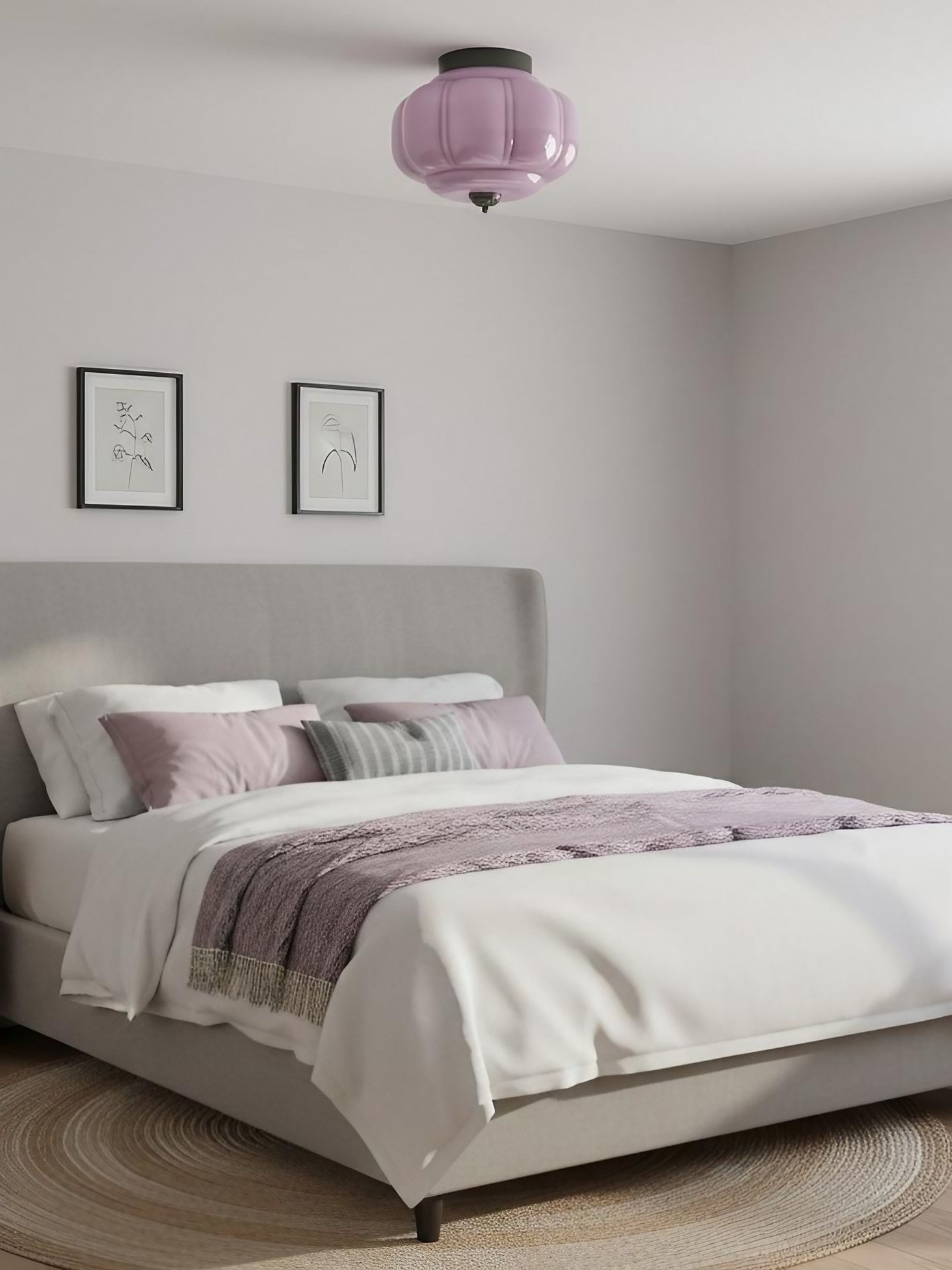 Retro Plafondlamp met Melkglazen Kap – Verfijnde Semi-Flush Mount Verlichting voor Moderne Interieurs | Sansoti
