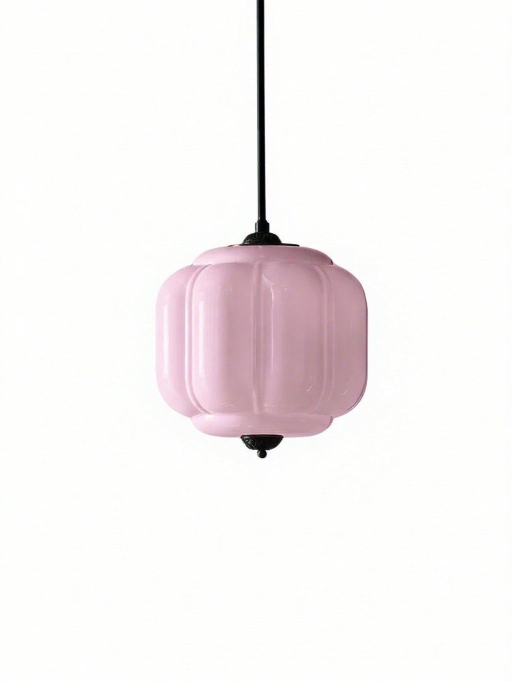 Vintage Kroonluchter met Crèmekleurige Glazen Kappen – Hanglamp in Retro-Stijl voor Eetkamer & Woonkamer | Sansoti