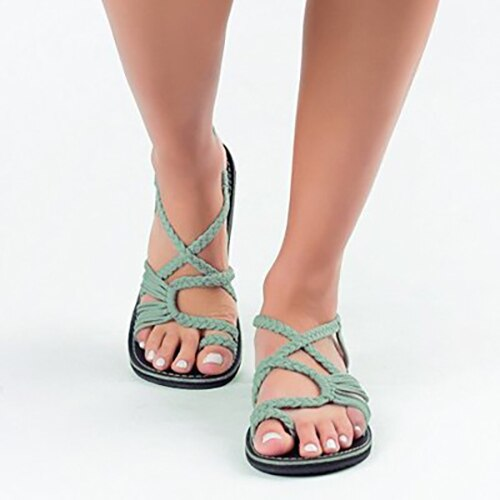 Flache Sommerschuhe für Damen Leicht Bequem Flexibel Zum Hineinschlüpfen Stoßdämpfend Lässig Trendig Strandsandalen | Sansoti