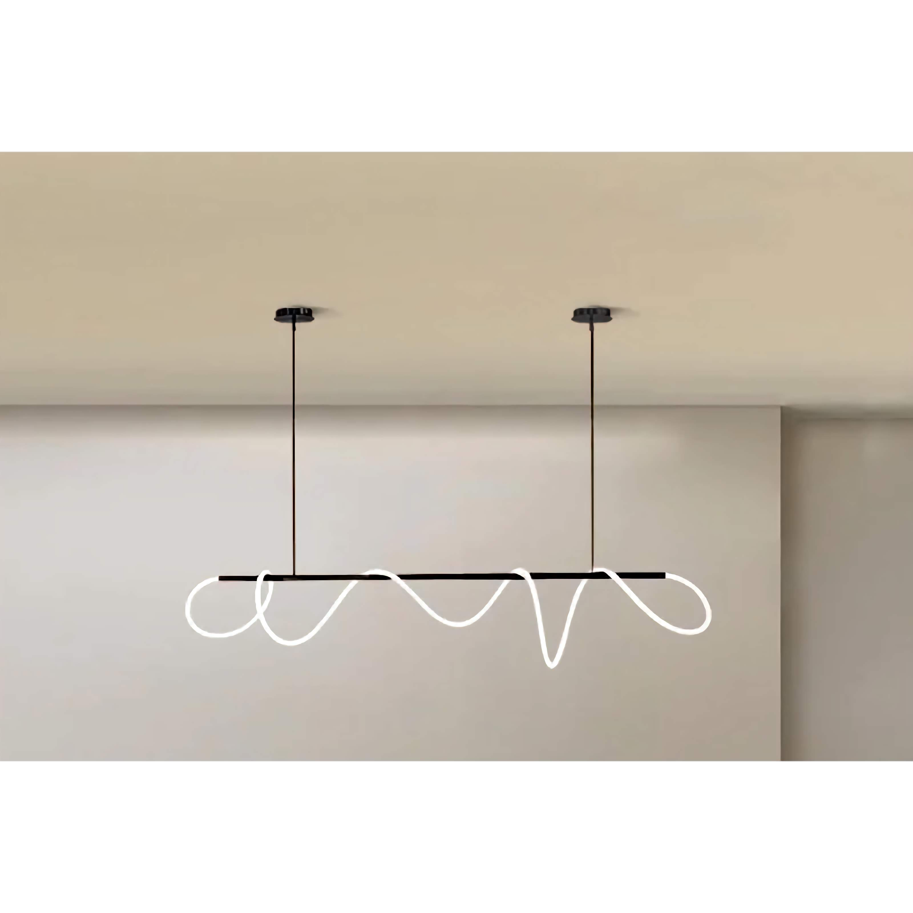 Plafondlamp Koper G9 Gebogen Buis Goud Zwart Zilver Woonkamer Eetkamer LED Opbouw Minimalistische Bureaulamp | Sansoti