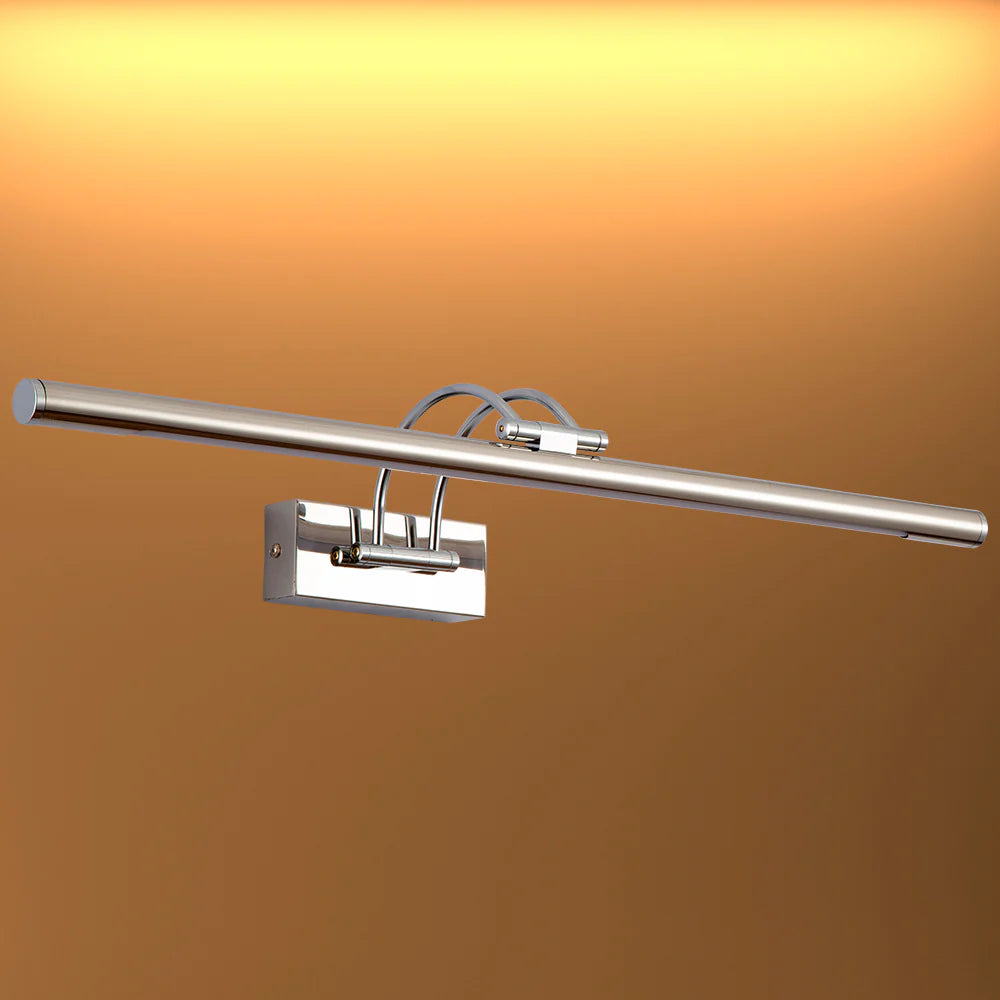 Spiegelleuchte LED Warmweiß 3000K 8W 64cm Gold Nickel Messing Chrom Bilderlampe Wandleuchte