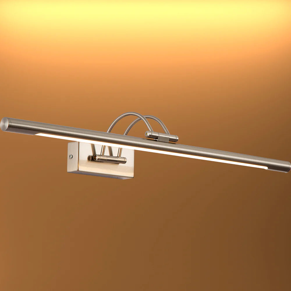 Spiegelleuchte LED Warmweiß 3000K 8W 64cm Gold Nickel Messing Chrom Bilderlampe Wandleuchte