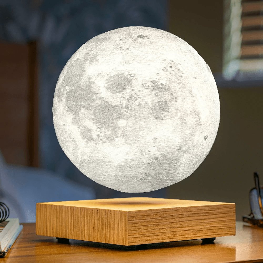 Zwevende Maanlamp met Magnetische Levitatie en 3D-Print Oppervlak 15cm | Sansoti