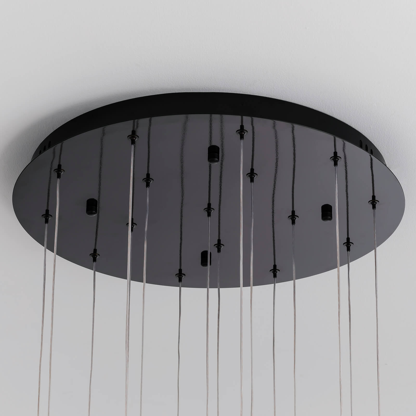 Lustre en cristal Escalier Noir Cristal K9 300cm LED Moderne Plafond Haut