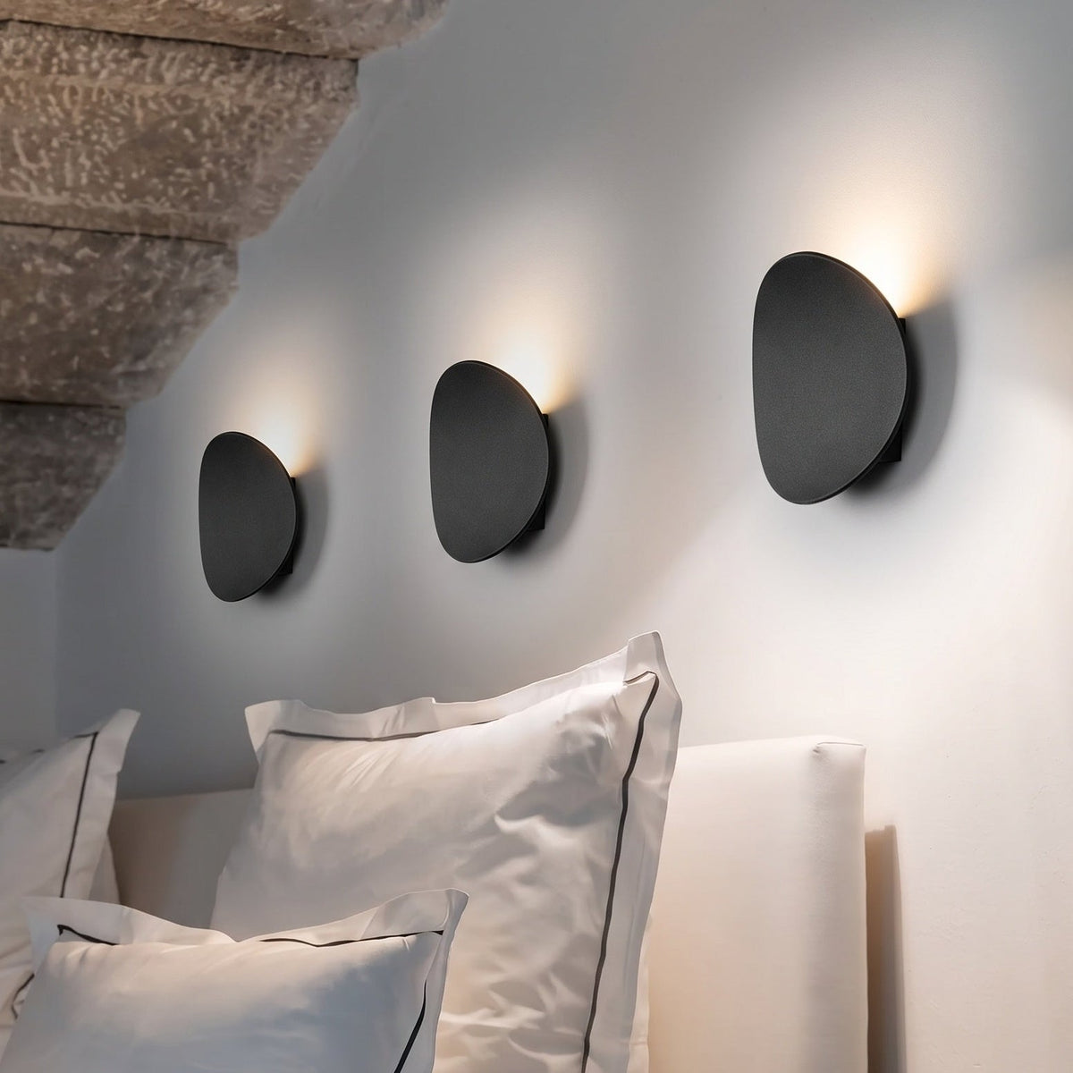 Applique murale ronde en aluminium avec éclairage LED, design moderne, pour salon, chambre et couloir, éclairage d’ambiance | Sansoti