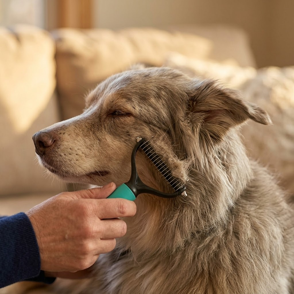 Dubbelzijdige Ontwarrings- en Verhaaringsborstel voor Hond en Kat – 10 + 19 Tanden | Sansoti