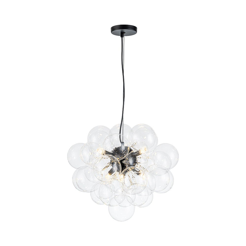 Glaskugeln Hängeleuchte Cluster Messing 50cm 6-flammig G9 Transparent Wohnzimmer Esszimmer Schlafzimmer Eingang Bubble Kronleuchter Dimmbar Kücheninsel | Restfield