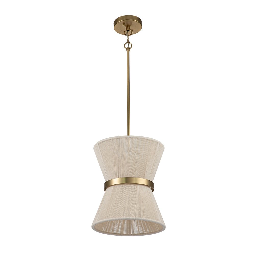 Suspension Corde Tressée Laiton Beige Noir Bohème Drum Salle à Manger Salon Chambre Entrée Ferme Côtière Réglable E26 E12 | Restfield