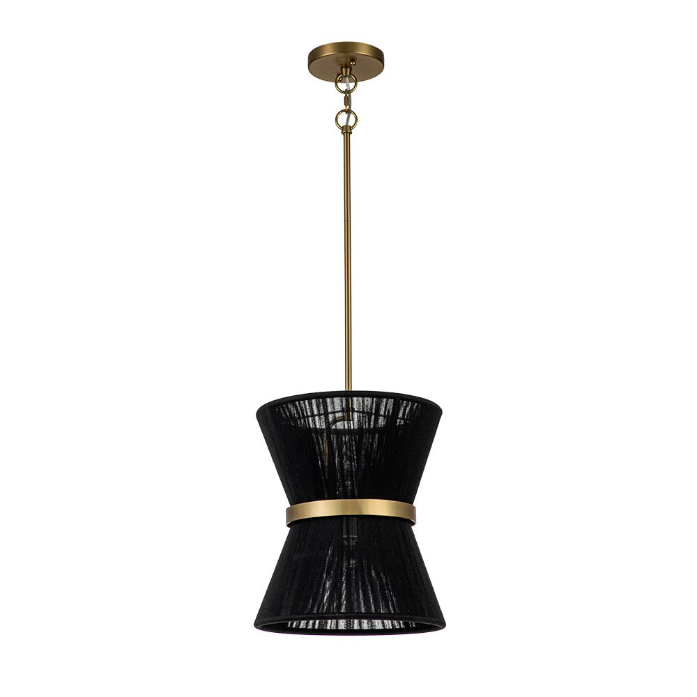 Suspension Corde Tressée Laiton Beige Noir Bohème Drum Salle à Manger Salon Chambre Entrée Ferme Côtière Réglable E26 E12 | Restfield