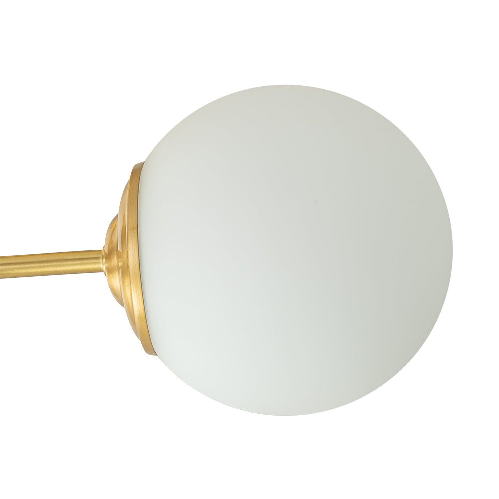 Sputnik Deckenleuchte 3-flammig Messing Opalglas 48cm E26 Wohnzimmer Schlafzimmer Esszimmer Eingang Mid-Century Bubble Aufbaustrahler Badezimmer | Restfield