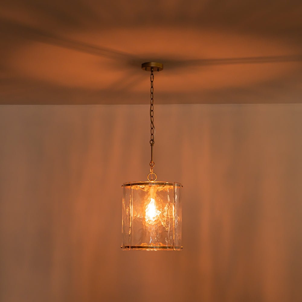 Hanglamp Cilinder Glas Messing Nikkel 32cm E26 Verstelbaar Keuken Eetkamer Entree Kooi Pendel Woonkamer Badkamer Farmhouse | Sansoti