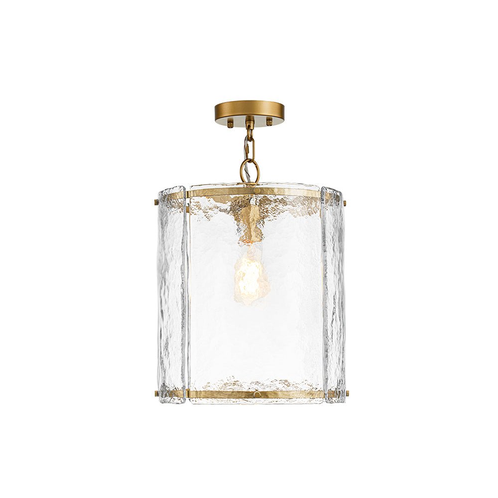 Hanglamp Cilinder Glas Messing Nikkel 32cm E26 Verstelbaar Keuken Eetkamer Entree Kooi Pendel Woonkamer Badkamer Farmhouse | Sansoti