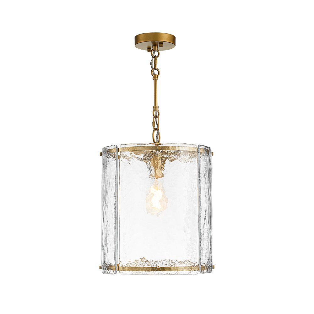 Hanglamp Cilinder Glas Messing Nikkel 32cm E26 Verstelbaar Keuken Eetkamer Entree Kooi Pendel Woonkamer Badkamer Farmhouse | Sansoti