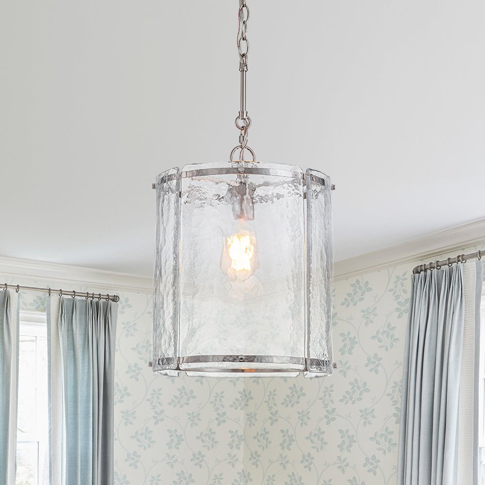 Hanglamp Cilinder Glas Messing Nikkel 32cm E26 Verstelbaar Keuken Eetkamer Entree Kooi Pendel Woonkamer Badkamer Farmhouse | Sansoti