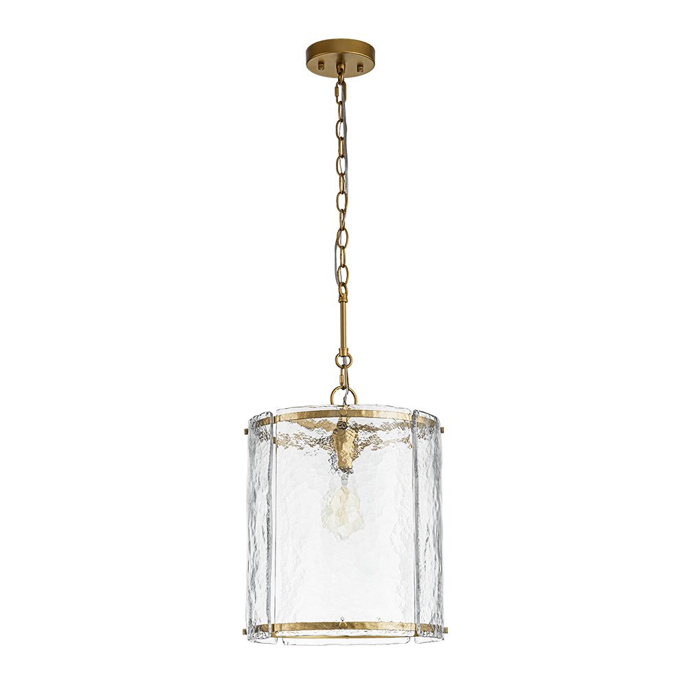 Hanglamp Cilinder Glas Messing Nikkel 32cm E26 Verstelbaar Keuken Eetkamer Entree Kooi Pendel Woonkamer Badkamer Farmhouse | Sansoti