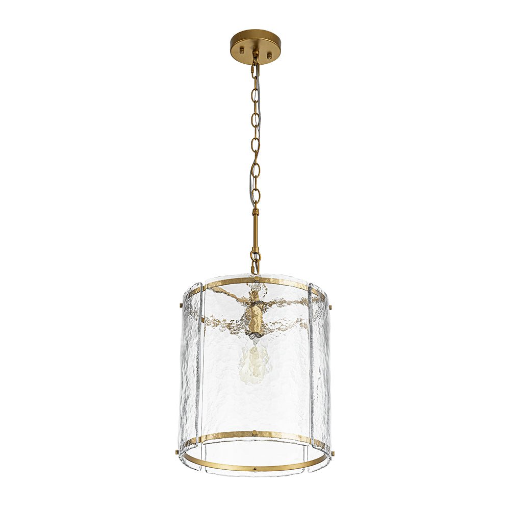 Hanglamp Cilinder Glas Messing Nikkel 32cm E26 Verstelbaar Keuken Eetkamer Entree Kooi Pendel Woonkamer Badkamer Farmhouse | Sansoti