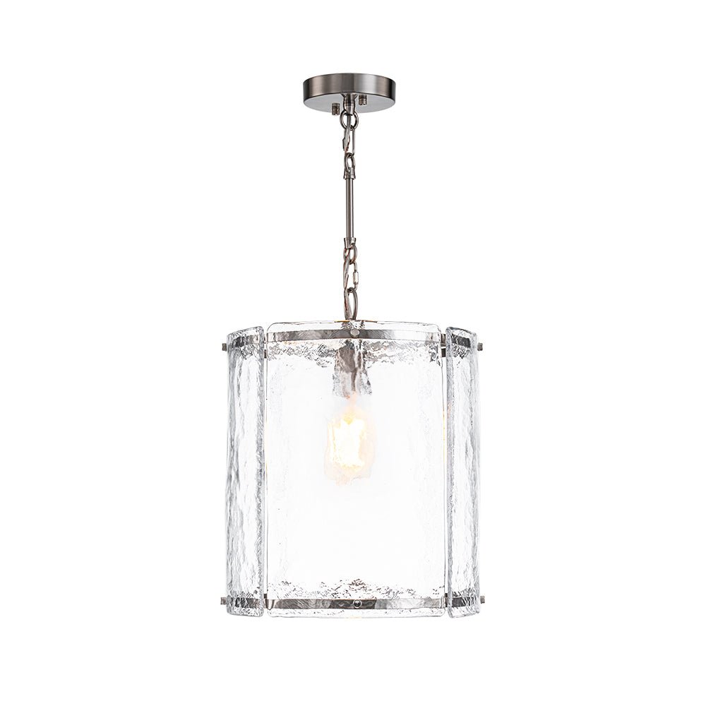 Hanglamp Cilinder Glas Messing Nikkel 32cm E26 Verstelbaar Keuken Eetkamer Entree Kooi Pendel Woonkamer Badkamer Farmhouse | Sansoti