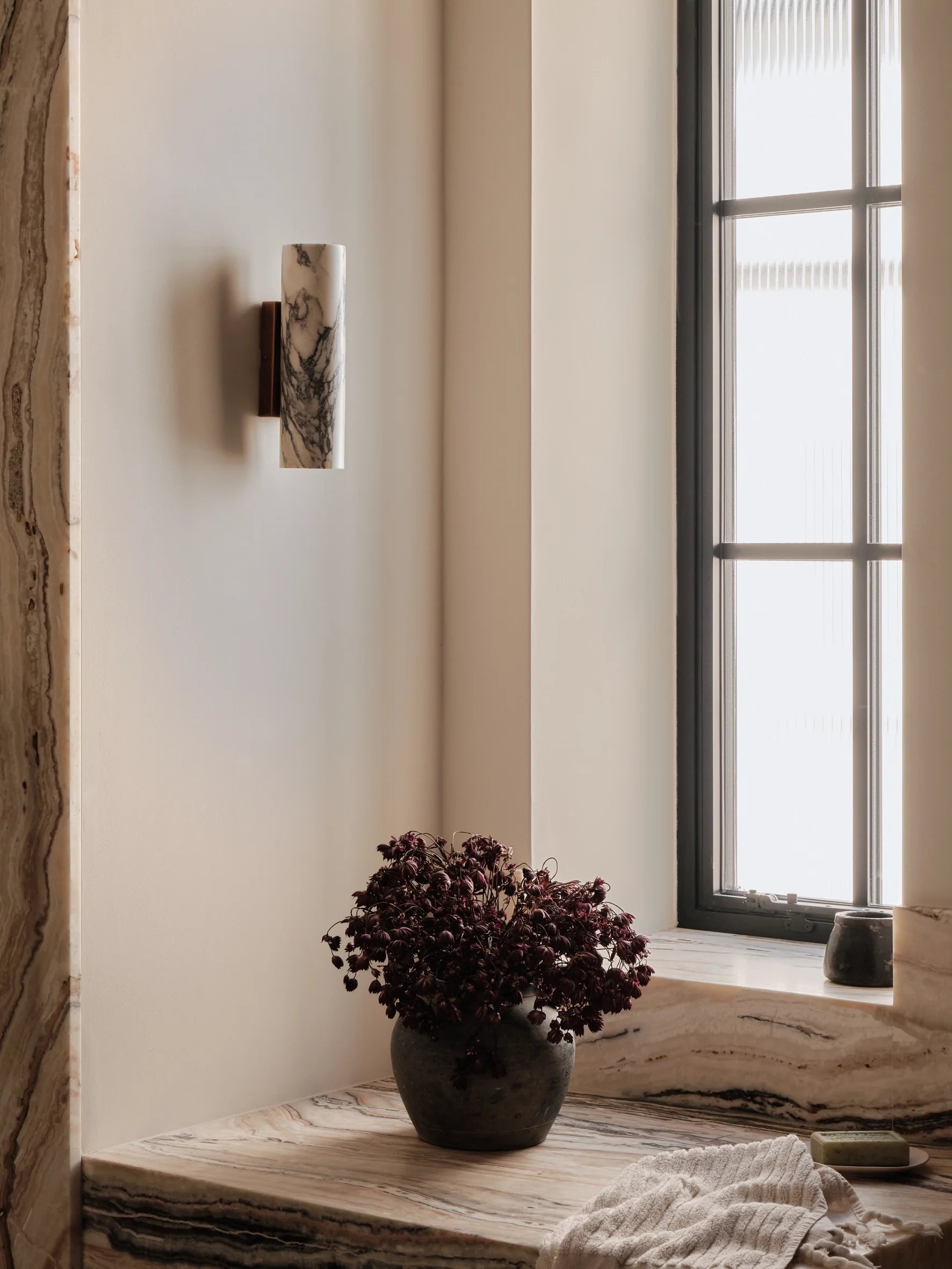 Wandleuchte Marmor Up Down Design G9 LED Badleuchte Naturstein | Restfield