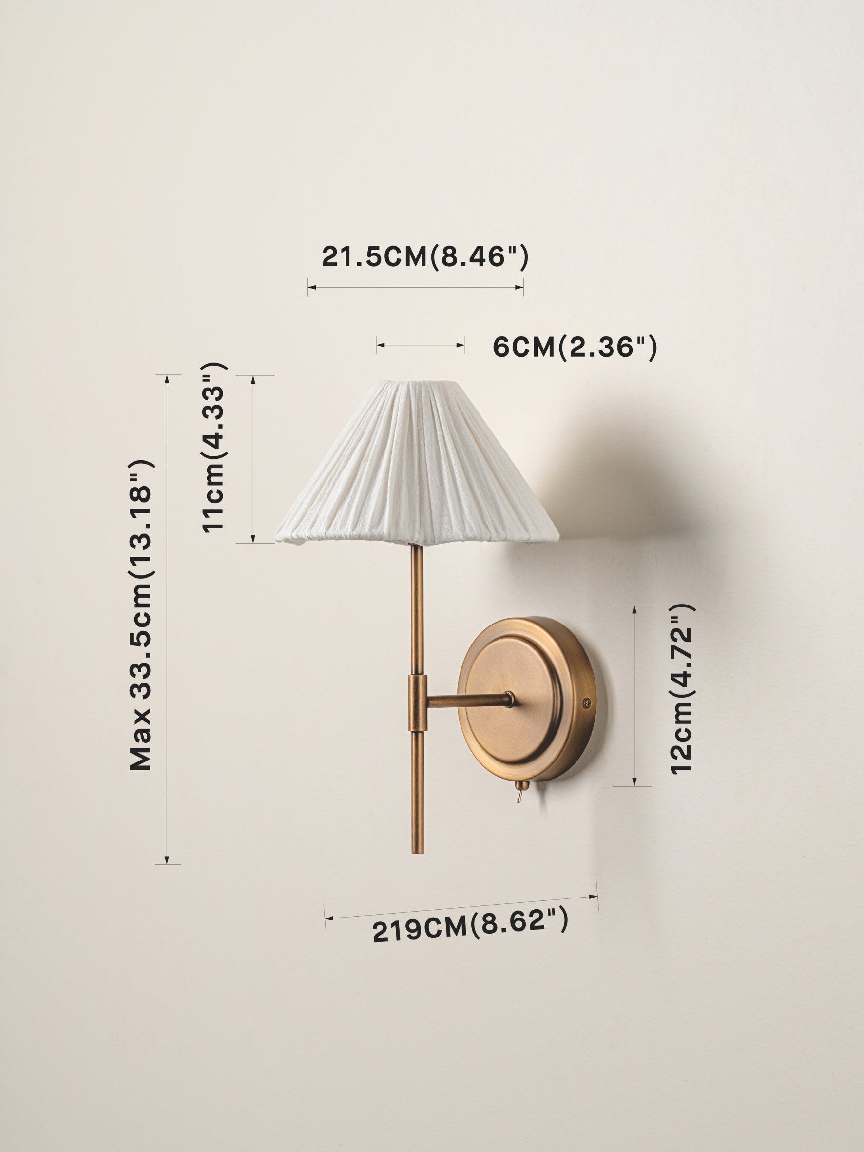 Wandleuchte Leinen Blume Design Messing G9 Wandlampe Schlafzimmer Nachttischlampe | Restfield