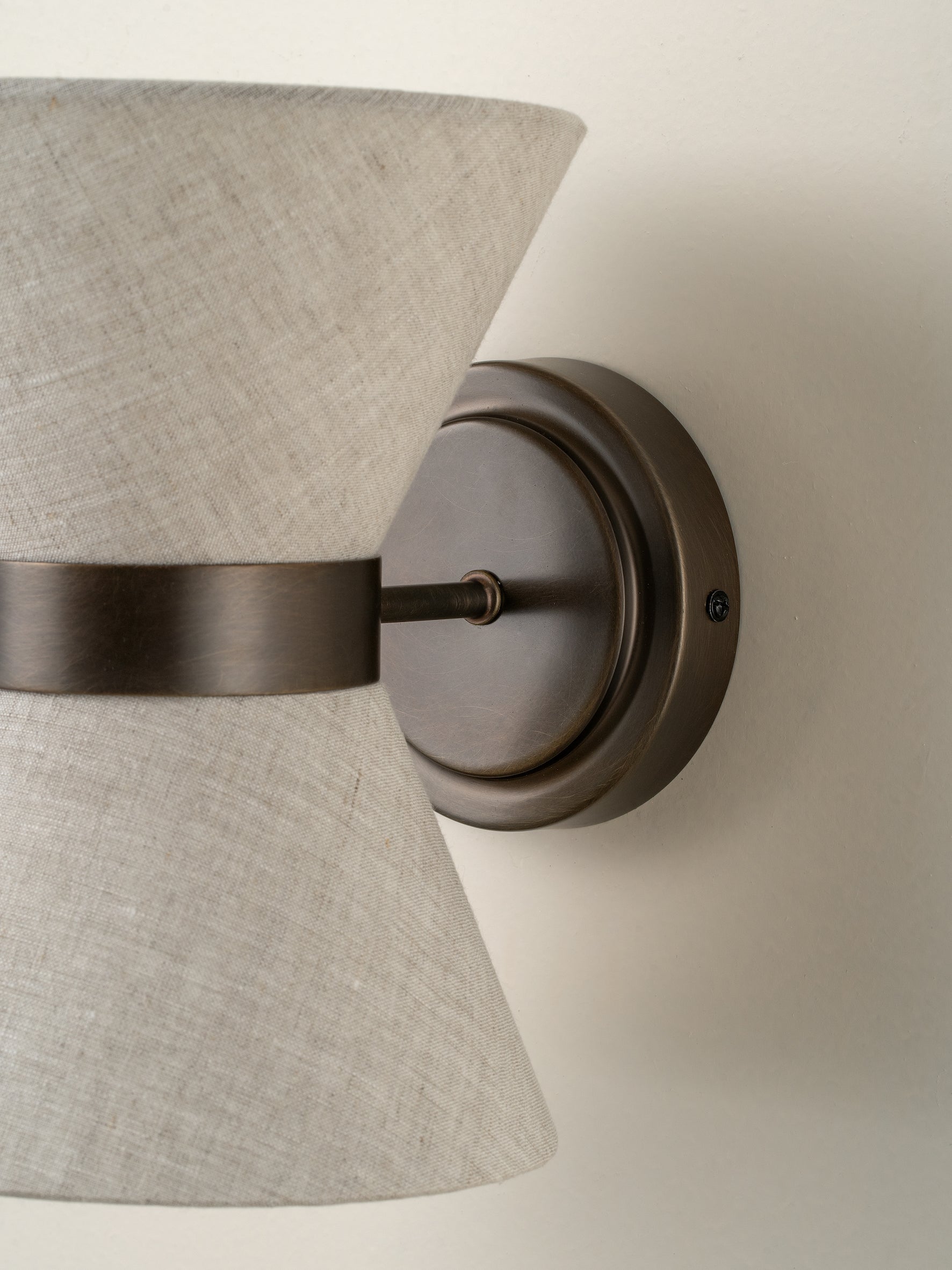 Wandleuchte Leinen Design Bronze Up Down G9 Wandbeleuchtung Modern | Restfield