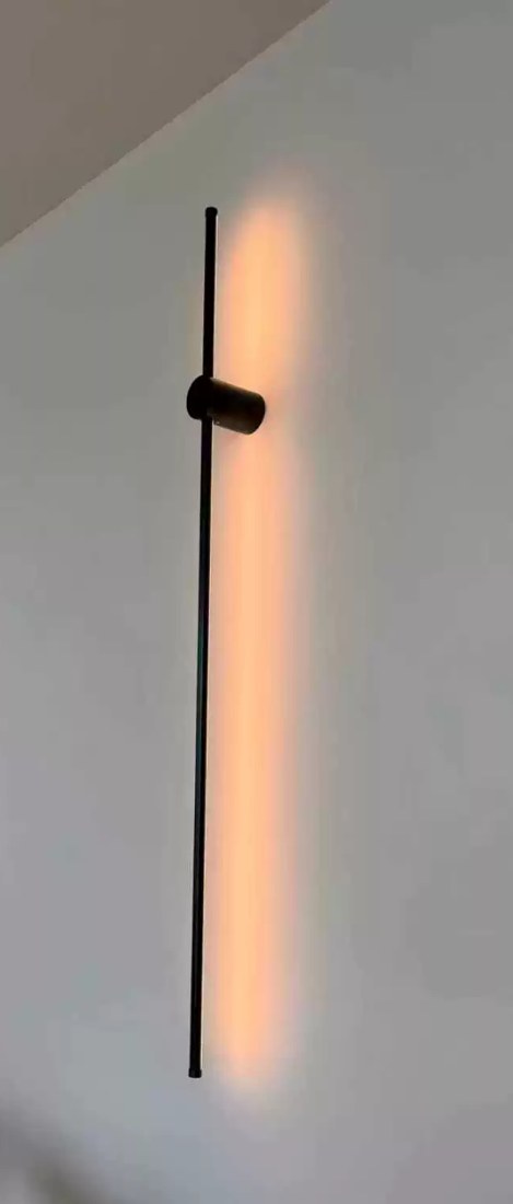 Rotatable LED Wall Lamp Sleek Linear Design Iron Acrylic 60-100cm Dining Room Bar Modern Interior Lighting | Sansoti