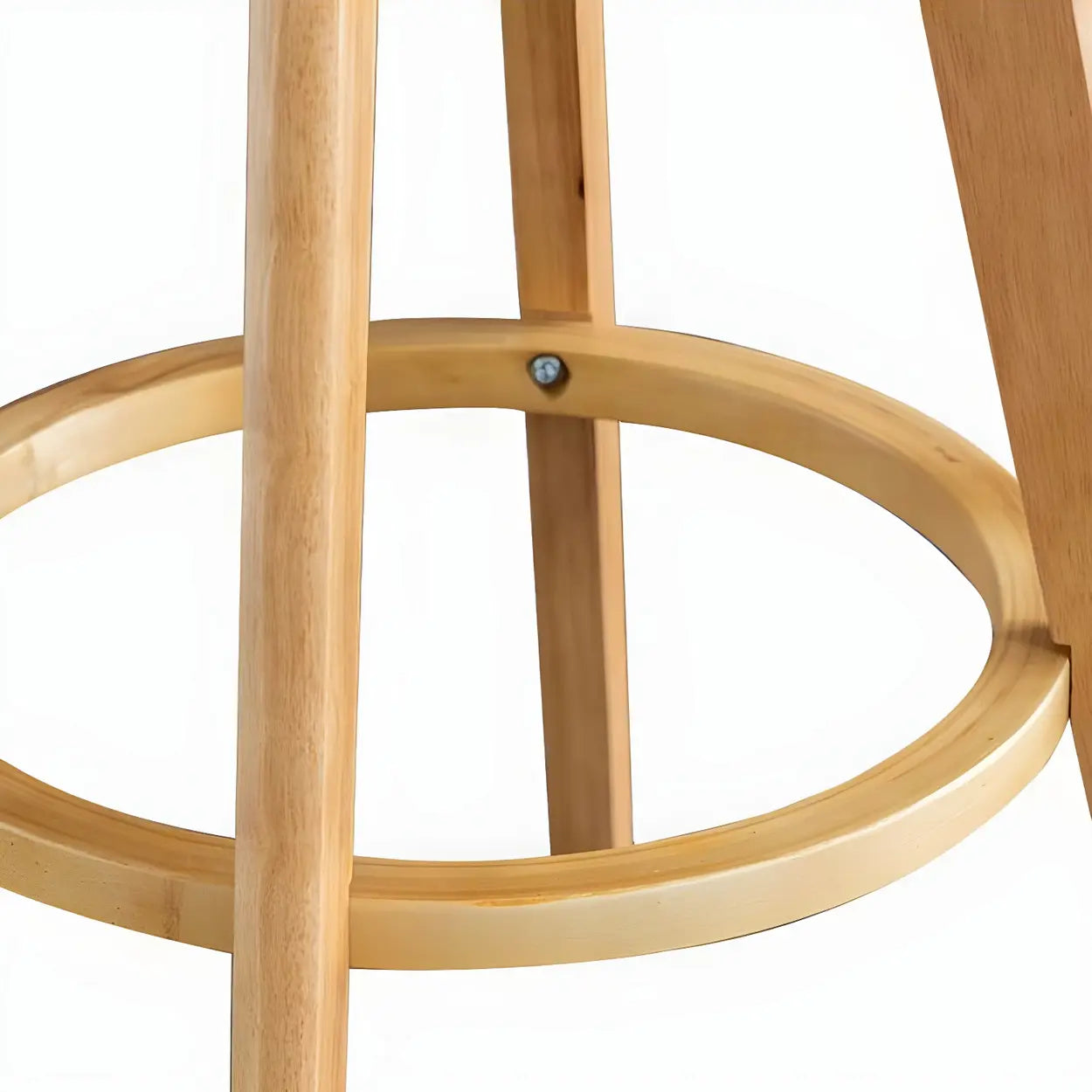 Tabouret de Bar Pivotant en Cuir avec Dossier et Pieds en Bois – Chaise de Bar Moderne Pivotante à 360° pour Îlot de Cuisine et Bar à Domicile | Restfield