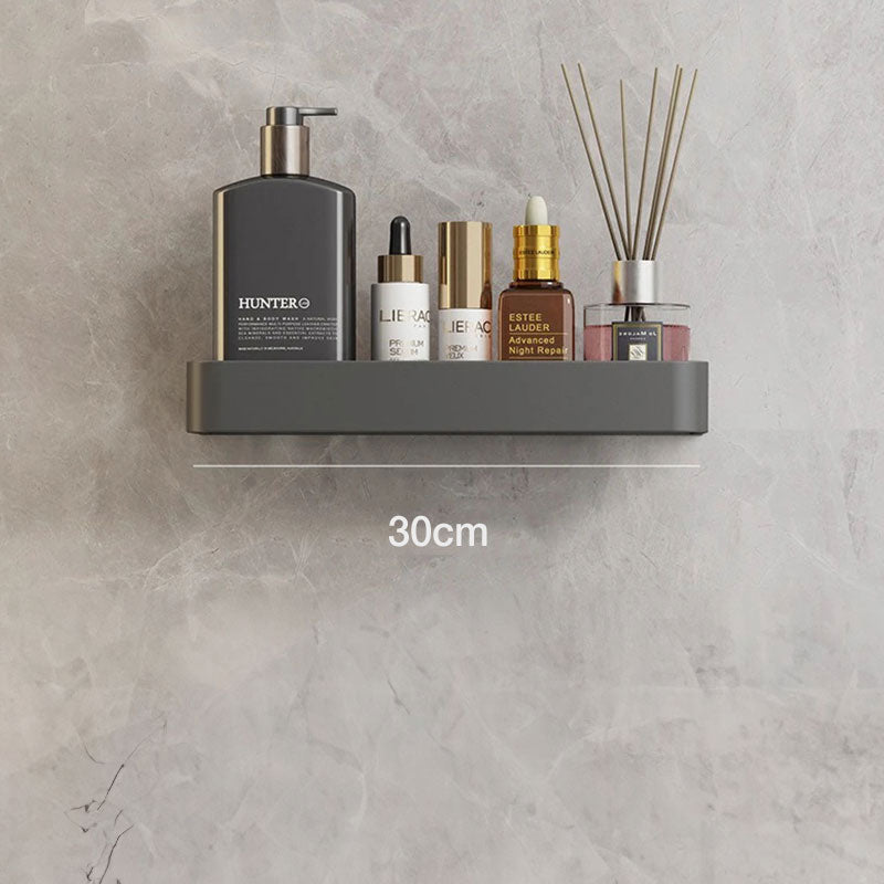 Wandrek Badkamer Metaal 30cm Grijs Wandplank Douche Shampoo Rek Opbergplank Muurrek Badkamer Accessoires Organizer | Sansoti