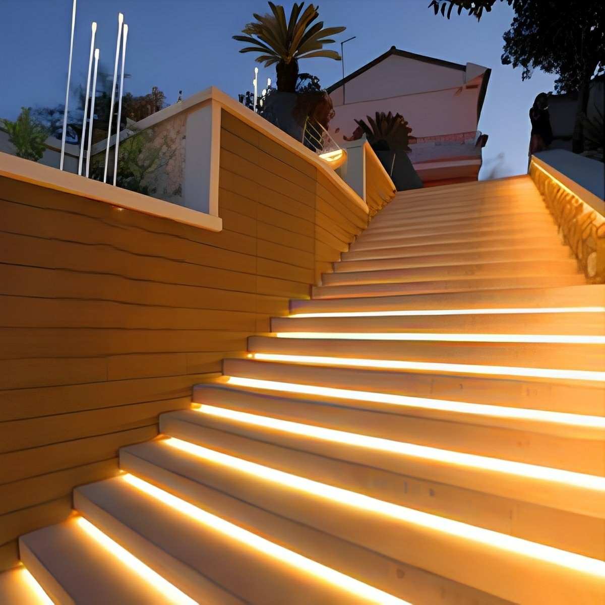 LED Einbaustreifen Außen Silikon IP68 24V Warmweiß Garten Treppe Weg Teich Flex Lichtleiste Aufbau Wasserdicht | Restfield