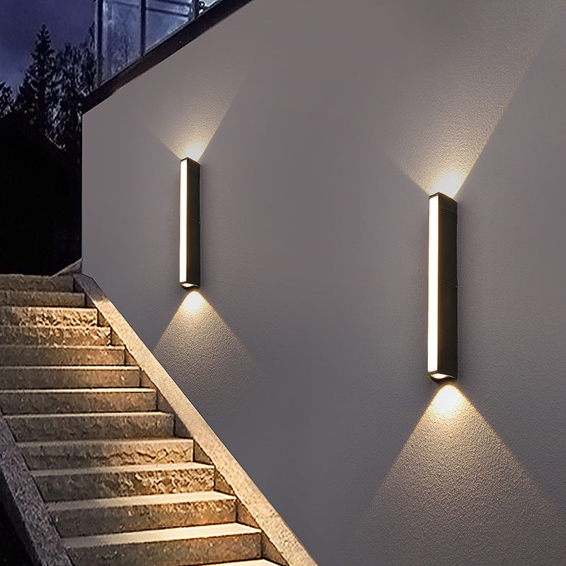 LED Buitenwandlamp Waterdicht Zwart Modern Design Terrasverlichting Tuinlamp 12W-24W Gevellamp Buitenverlichting | Sansoti