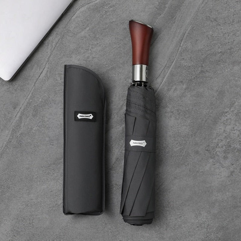 Automatic Umbrella with Wooden Handle, 121cm, Stormproof and Windproof Rain Protection for Women and Men | Sansoti